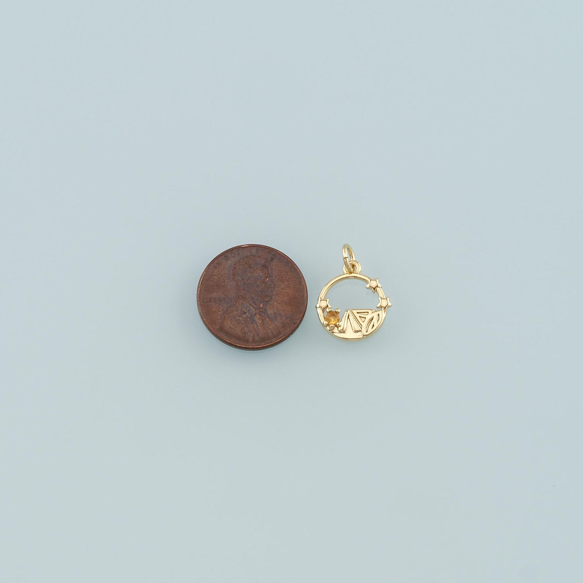 18K Gold Filled Hand CZ Charm Pendant for Jewelry Making
