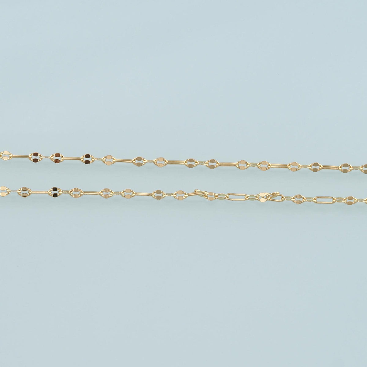 18K Gold Filled Oval Paperclip Chain 3.28 ft, 16.40 ft for Jewelry Making