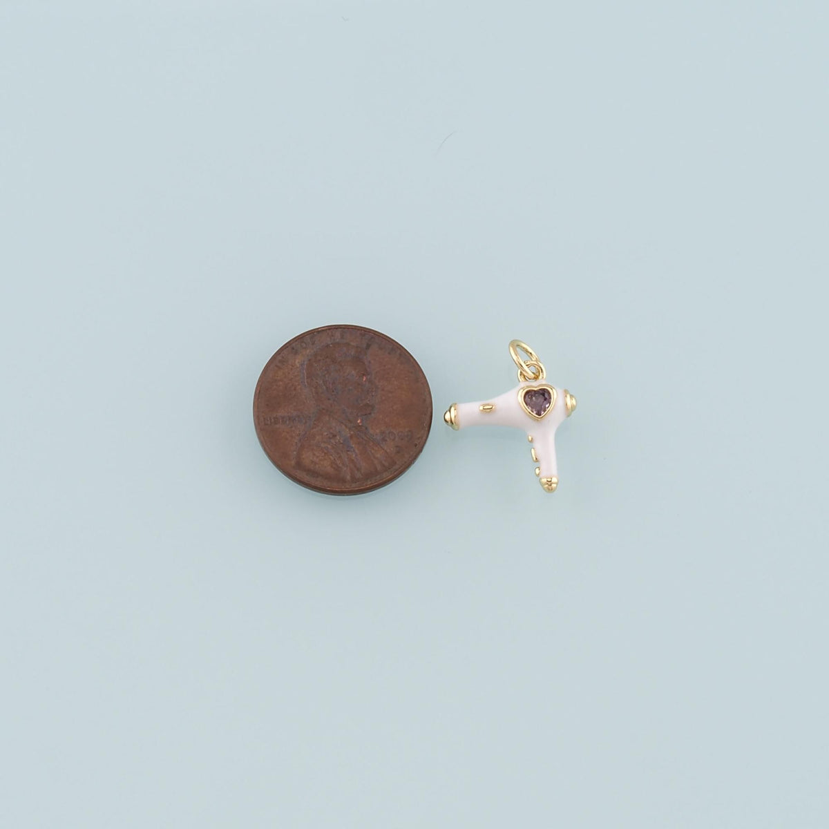 18K Gold Filled Hand Enamel Charm Pendant for Jewelry Making