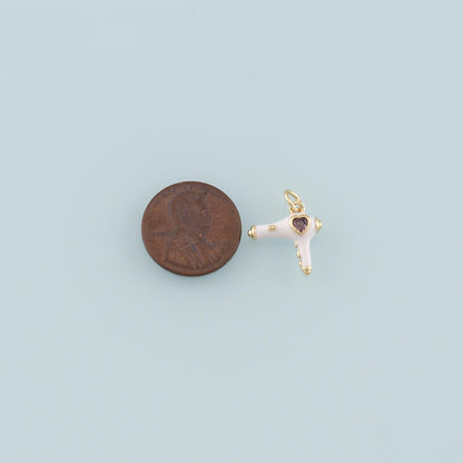 18K Gold Filled Hand Enamel Charm Pendant for Jewelry Making