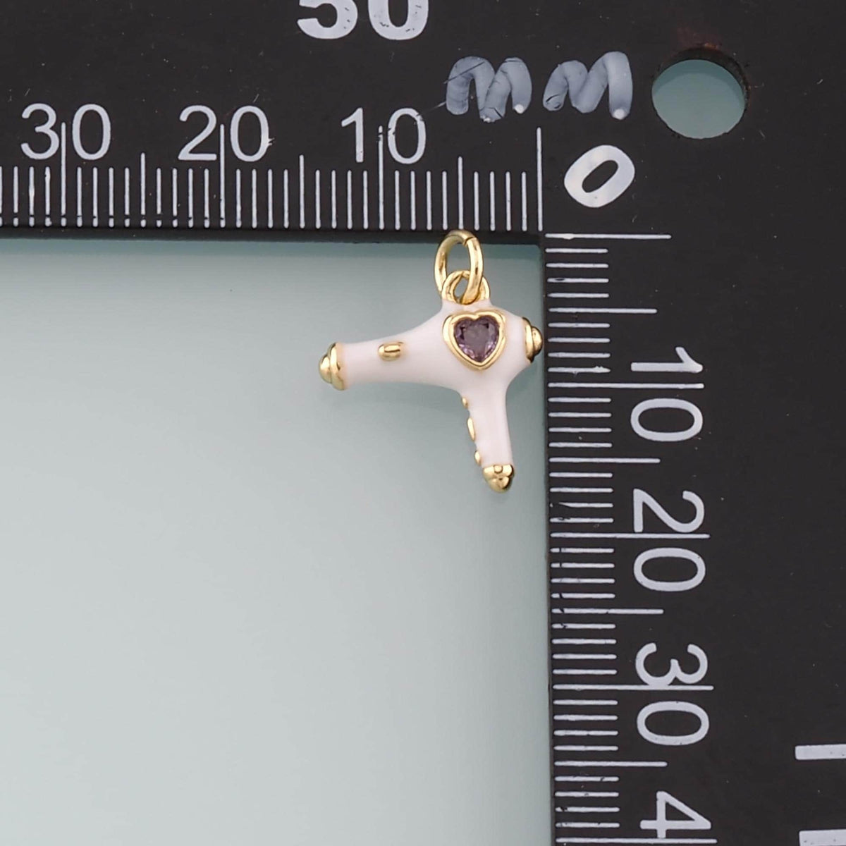 18K Gold Filled Hand Enamel Charm Pendant for Jewelry Making