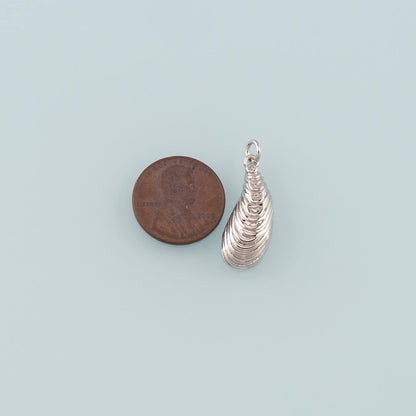 Gold Oyster Charms,18K Gold Filled Conch Pendant,Conch Shell Charm Bracelet Necklace for DIY Jewelry Making Supply