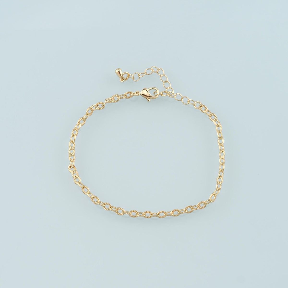Gold Adjustable Chain,18K Gold Filled Oval Bracelet,Semi Finished Bracelets,Bracelets for Jewelry Making