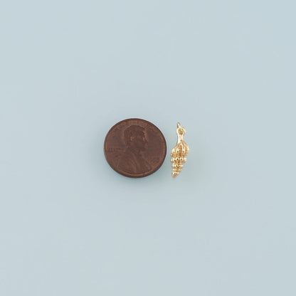 Gold Conch Charms,18K Gold Filled Shell Pendant,Conch Shell Charm Bracelet Necklace for DIY Jewelry Making Supply