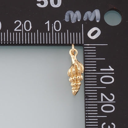 Gold Conch Charms,18K Gold Filled Shell Pendant,Conch Shell Charm Bracelet Necklace for DIY Jewelry Making Supply