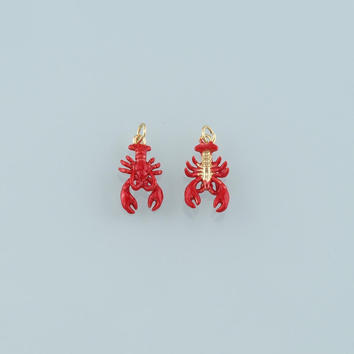 18K Gold Filled Hand Enamel Charm Pendant for Jewelry Making