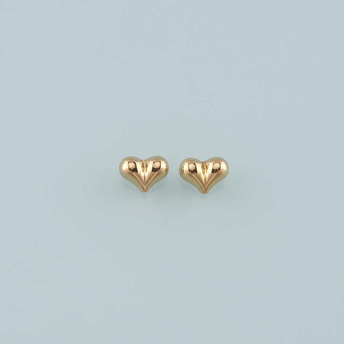 18K Gold Filled Heart Pendant,Fluffy Heart Charm Bracelet Necklace for DIY Jewelry Making Supply