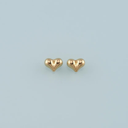 18K Gold Filled Heart Pendant,Fluffy Heart Charm Bracelet Necklace for DIY Jewelry Making Supply