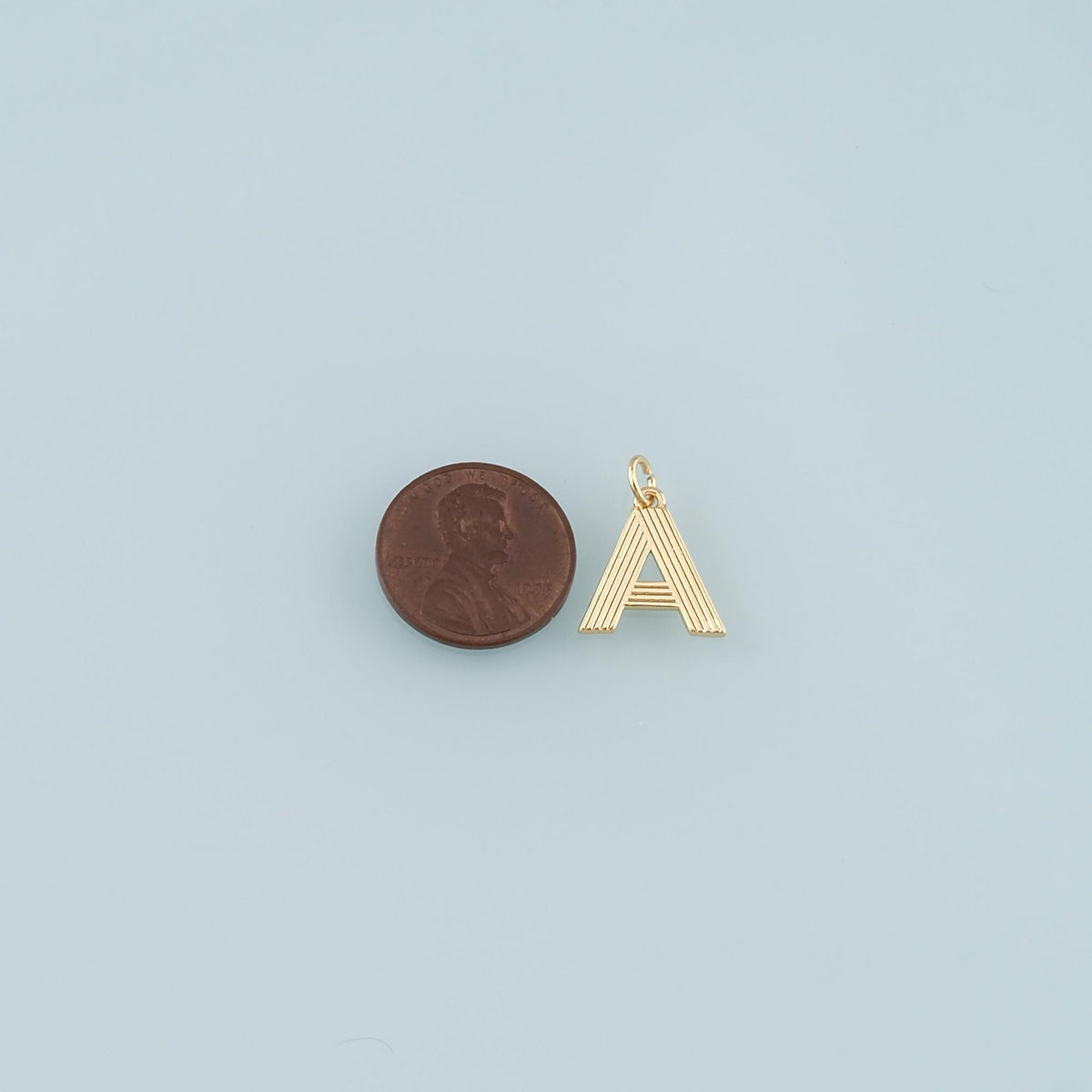 18K Gold Filled Letter Charm Pendant for Jewelry Making
