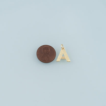 18K Gold Filled Letter Charm Pendant for Jewelry Making