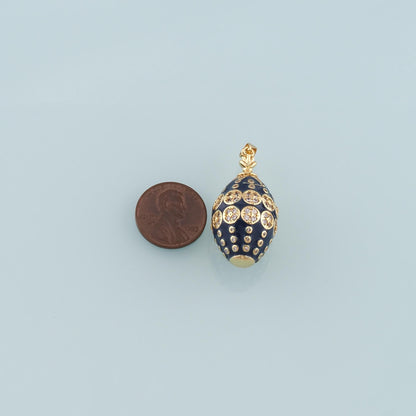 Gold Oval Charm,18K Gold Filled Oval Pendant,Enamel Oval Charm Bracelet Necklace for DIY Jewelry Making Supply