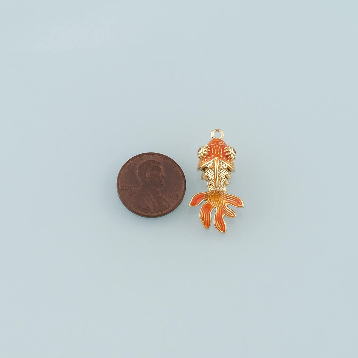 Gold Fish Charms,18K Gold Filled Fish Pendant,Enamel Ocean Charm Bracelet Necklace for DIY Jewelry Making Supply