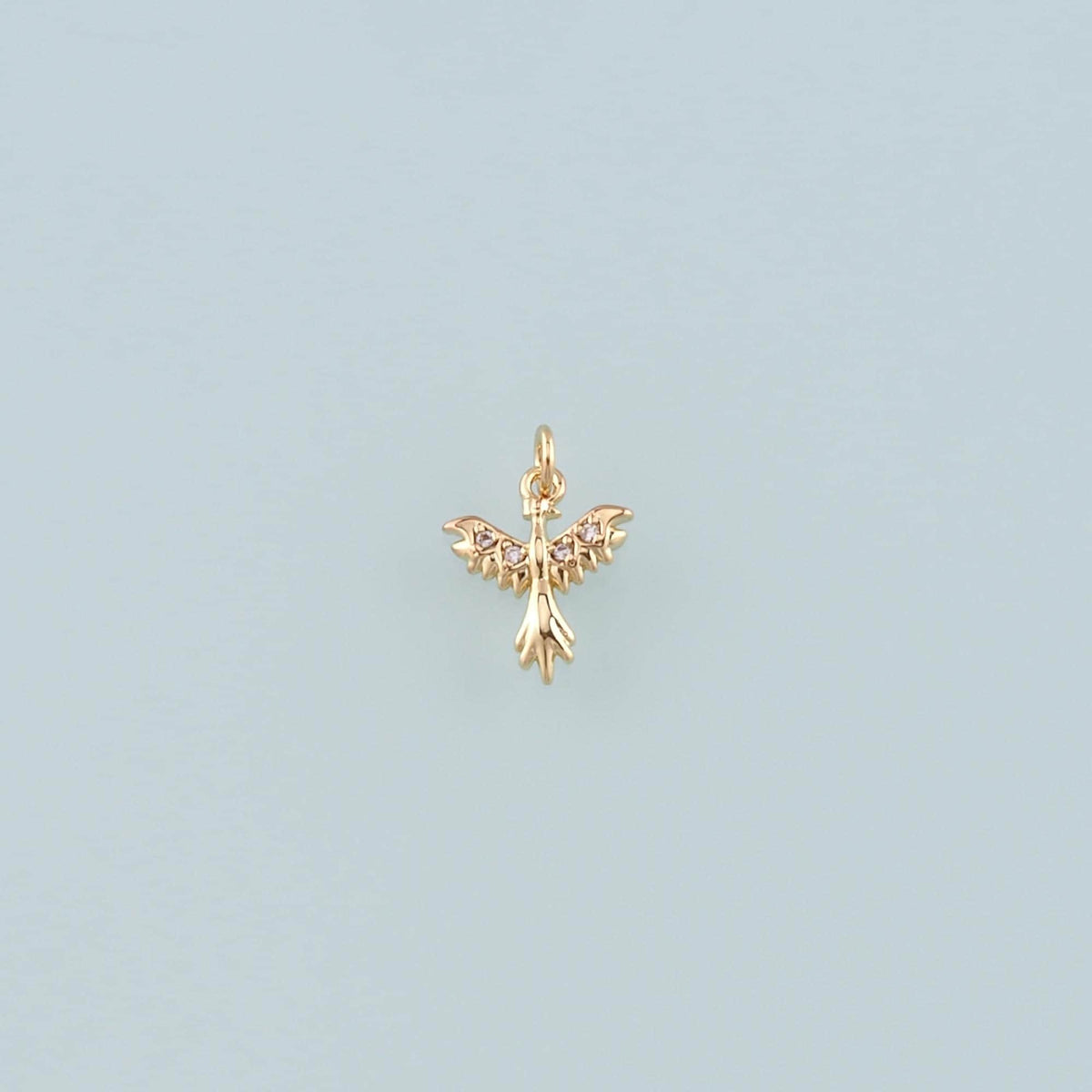 18K Gold Filled Cubic Zirconia Charm Pendant for Jewelry Making