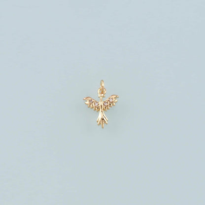 18K Gold Filled Cubic Zirconia Charm Pendant for Jewelry Making