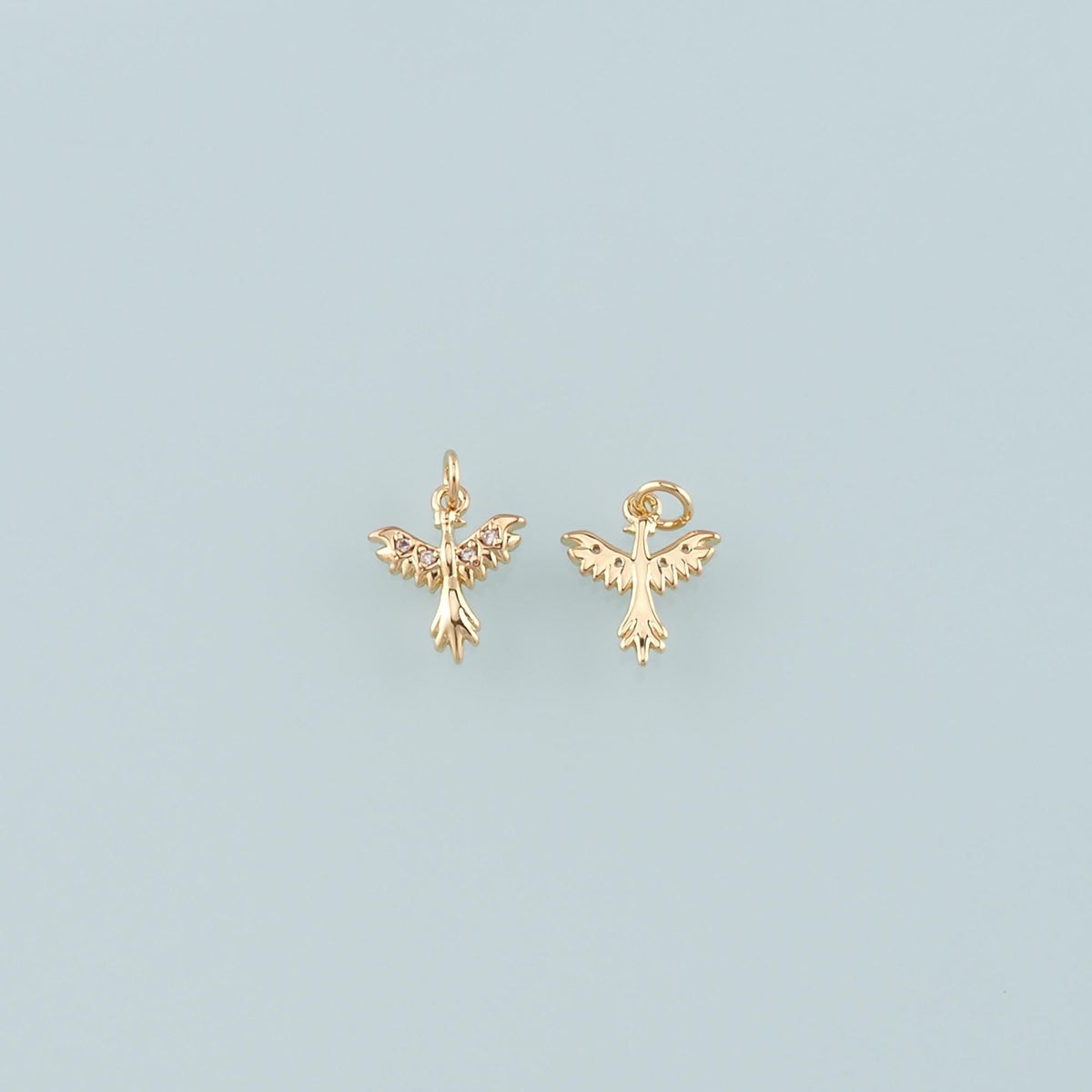 18K Gold Filled Cubic Zirconia Charm Pendant for Jewelry Making