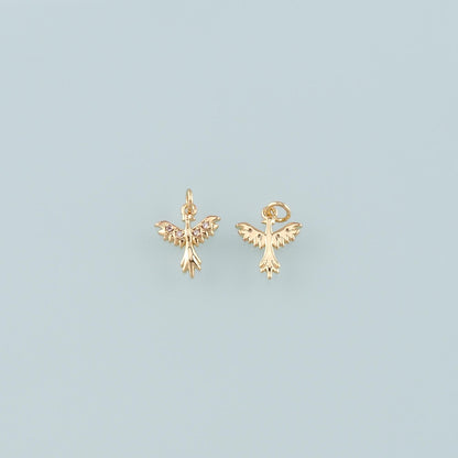 18K Gold Filled Cubic Zirconia Charm Pendant for Jewelry Making
