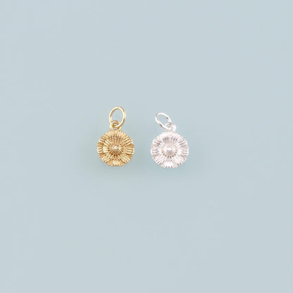 18K Gold Filled Sun Charm Pendant for Jewelry Making