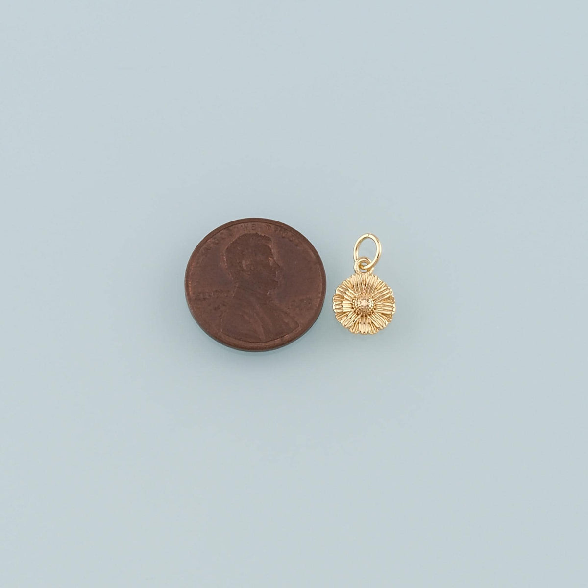 18K Gold Filled Sun Charm Pendant for Jewelry Making