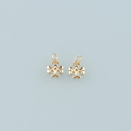18K Gold Filled Cross Charm Pendant for Jewelry Making