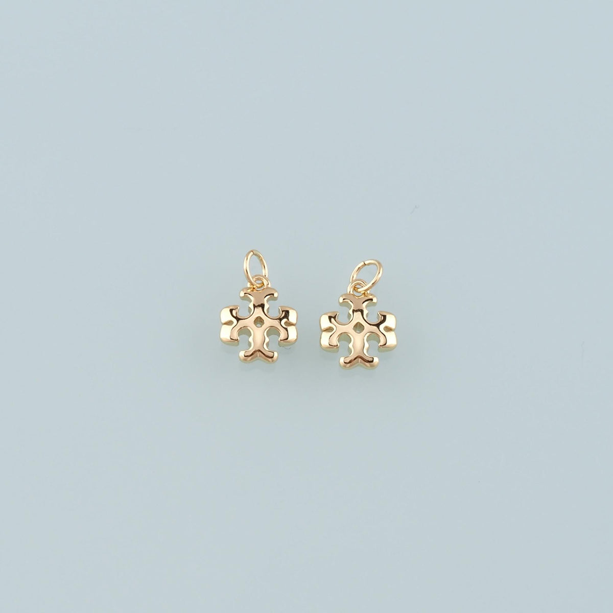 Gold Cross Charms,18K Gold Filled Cross Pendant,Religion Charm Bracelet Necklace for DIY Jewelry Making Supply
