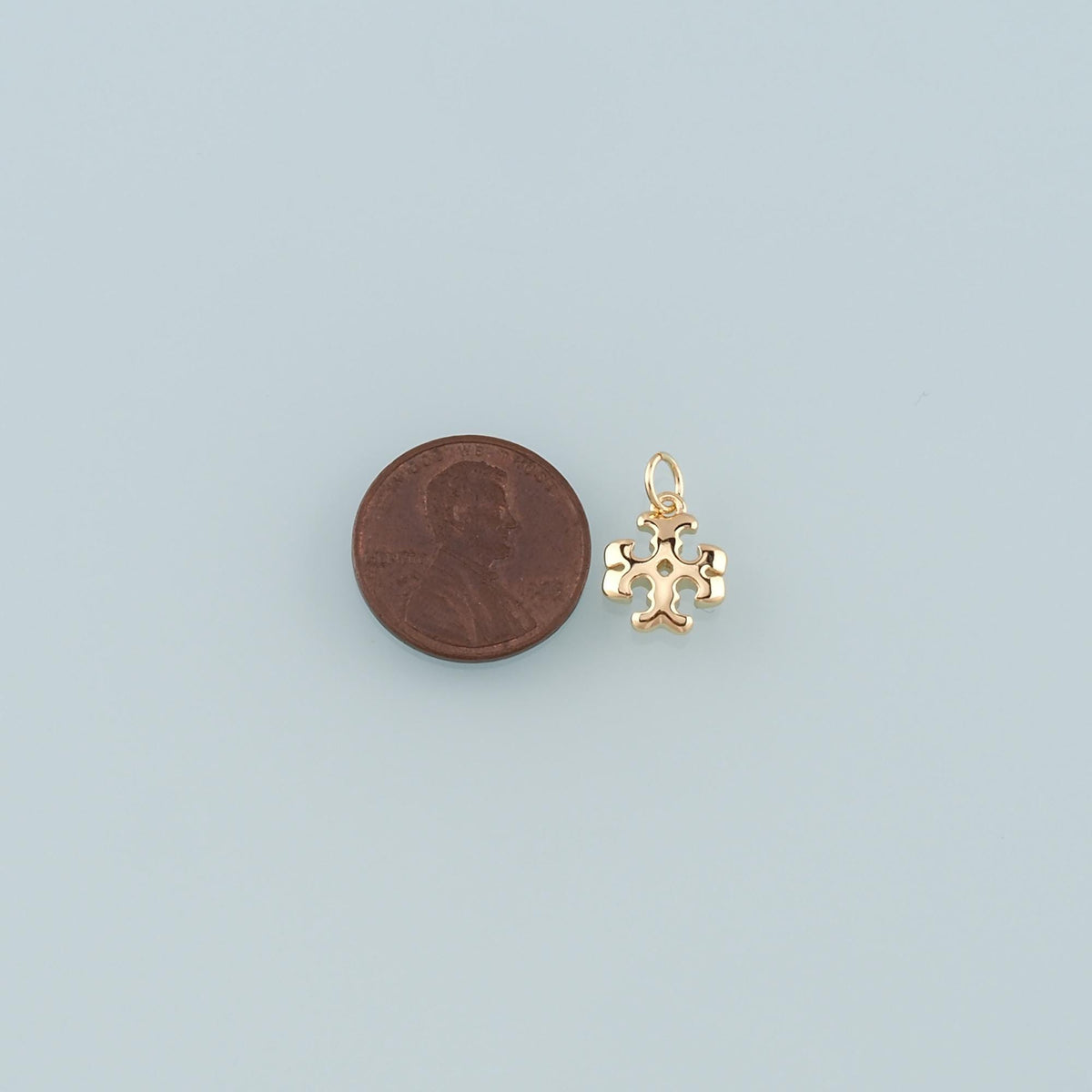18K Gold Filled Cross Charm Pendant for Jewelry Making