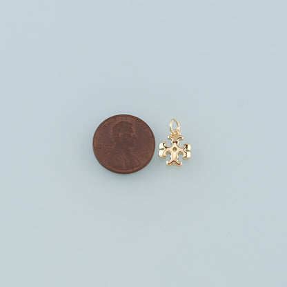 18K Gold Filled Cross Charm Pendant for Jewelry Making