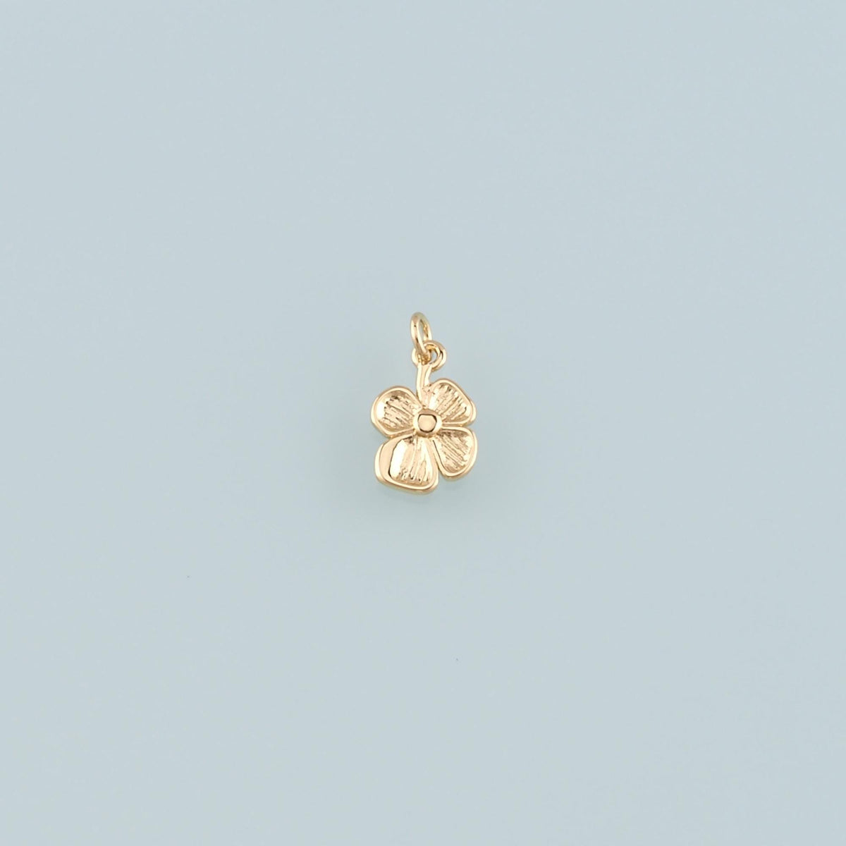 Gold Flower Charms,18K Gold Filled Flower Pendant,Flower Charm Bracelet Necklace for DIY Jewelry Making Supply