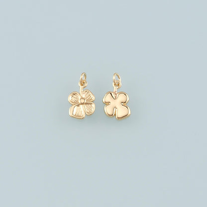 Gold Flower Charms,18K Gold Filled Flower Pendant,Flower Charm Bracelet Necklace for DIY Jewelry Making Supply