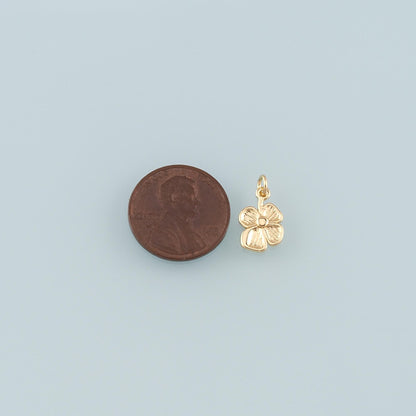 Gold Flower Charms,18K Gold Filled Flower Pendant,Flower Charm Bracelet Necklace for DIY Jewelry Making Supply