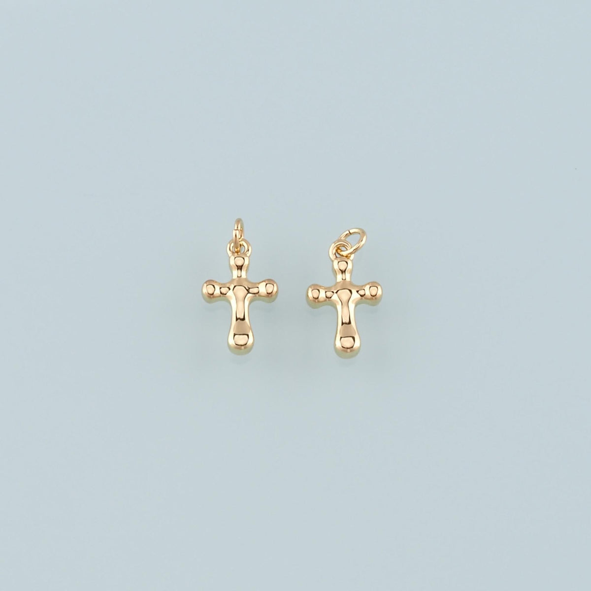 18K Gold Filled Cross Charm Pendant for Jewelry Making