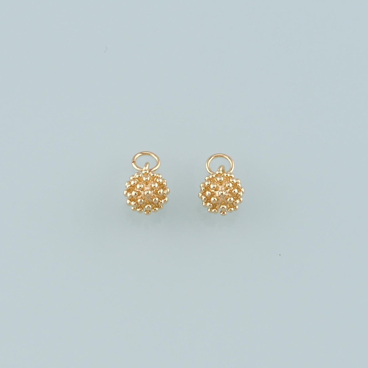 Gold Ball Charms,18K Gold Filled Round Ball Pendant,Round Charm Bracelet Necklace for DIY Jewelry Making Supply