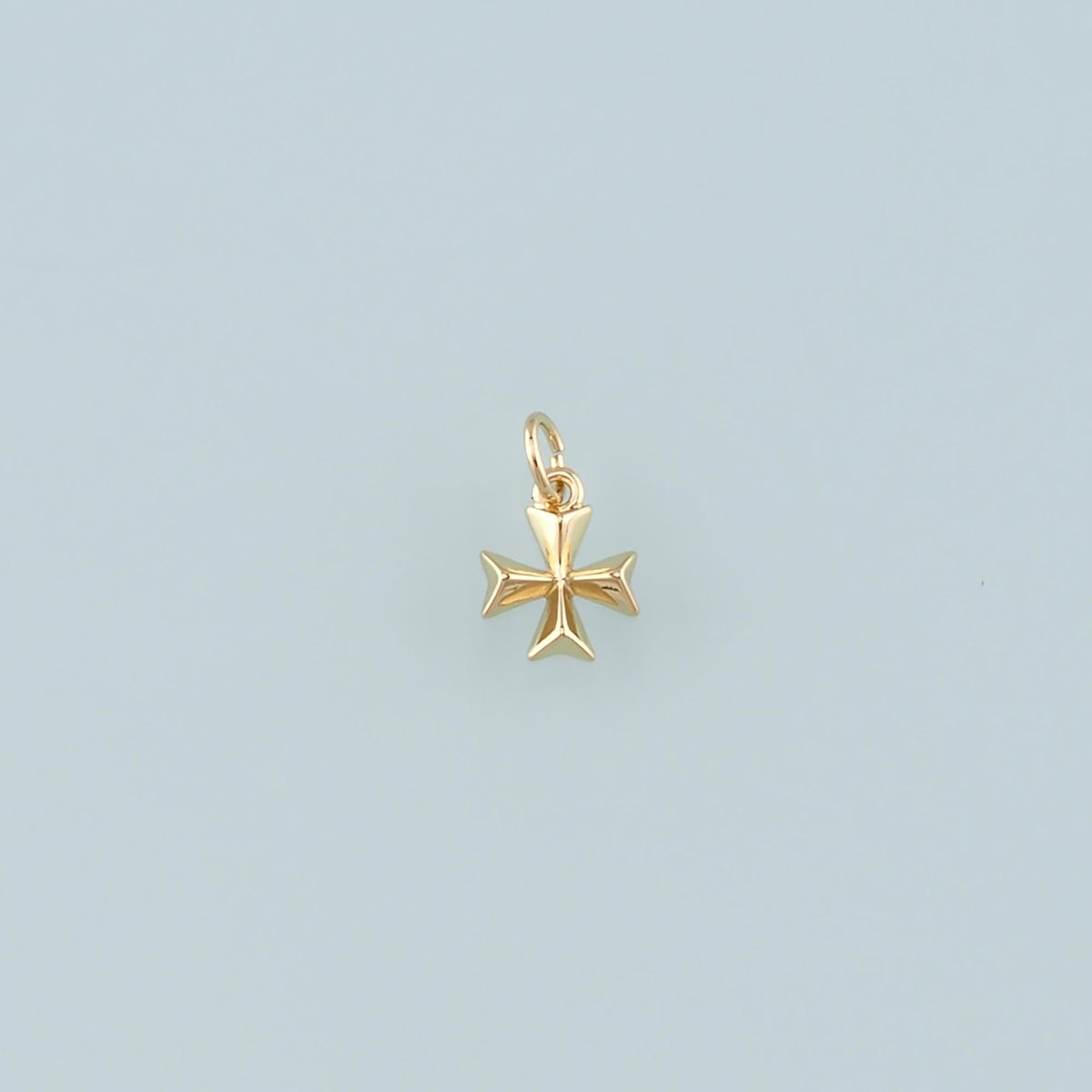 18K Gold Filled Cross Charm Pendant for Jewelry Making