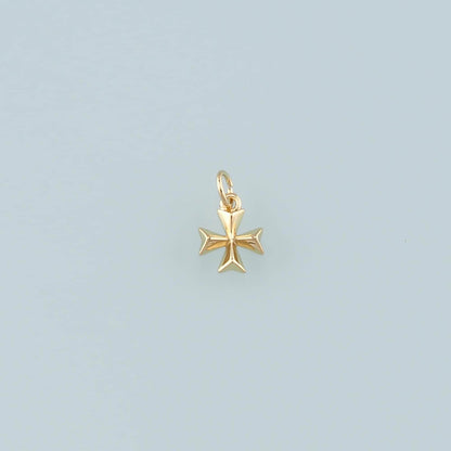 Gold Cross Charms,18K Gold Filled Cross Pendant,Religion Charm Bracelet Necklace for DIY Jewelry Making Supply