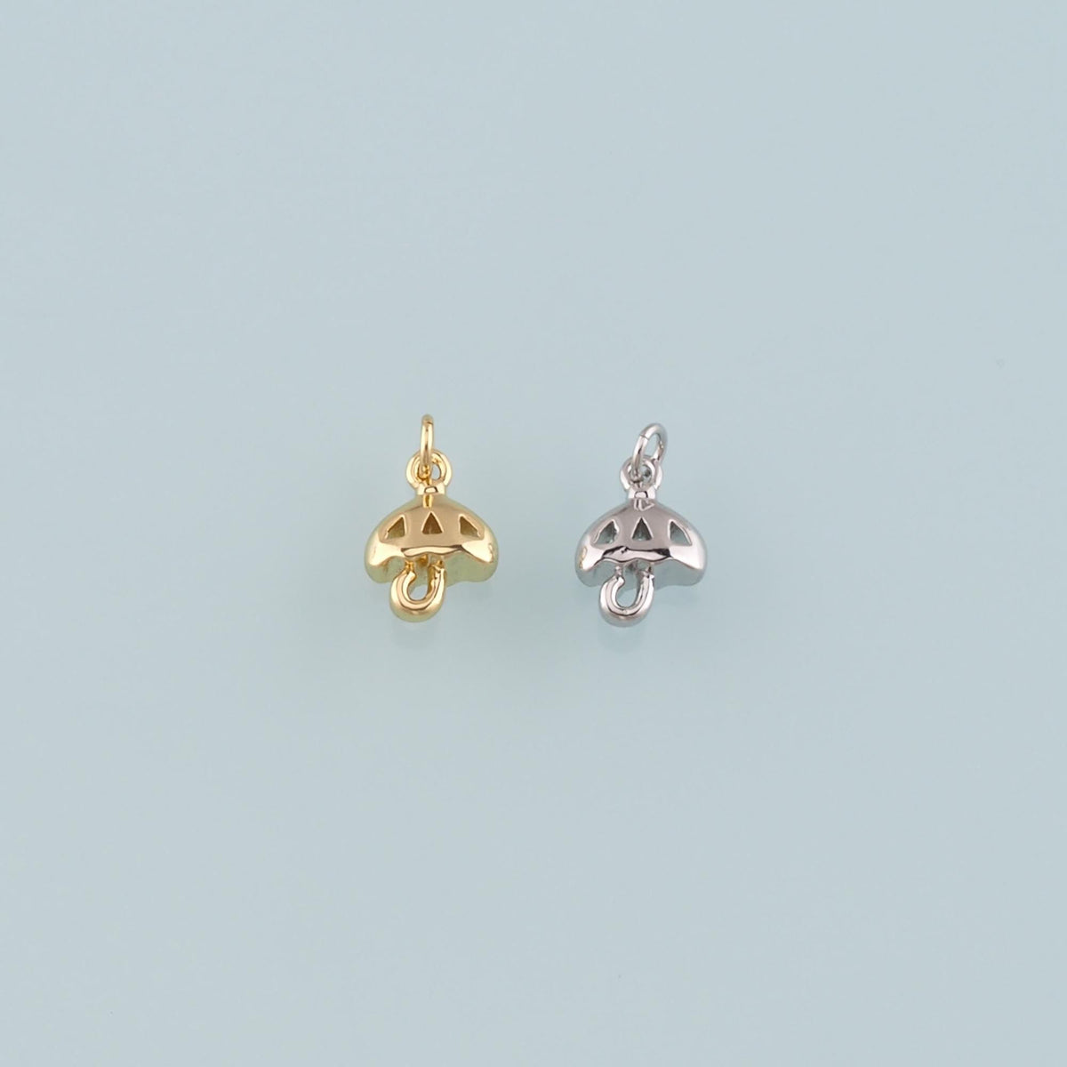 Gold Umbrella Charms,18K Gold Filled Umbrella Pendant,Dainty Umbrella Charm Bracelet Necklace for DIY Jewelry Making Supply