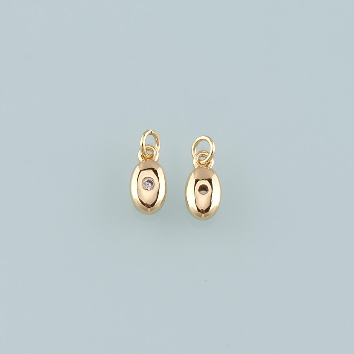 18K Gold Filled Hand CZ Charm Pendant for Jewelry Making