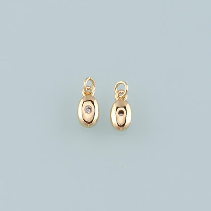 18K Gold Filled Hand CZ Charm Pendant for Jewelry Making