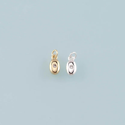 18K Gold Filled Hand CZ Charm Pendant for Jewelry Making