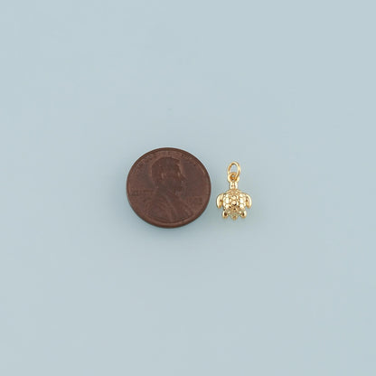 Gold Ocean Charms,18K Gold Filled Turtle Pendant,Turtle Charm Bracelet Necklace for DIY Jewelry Making Supply