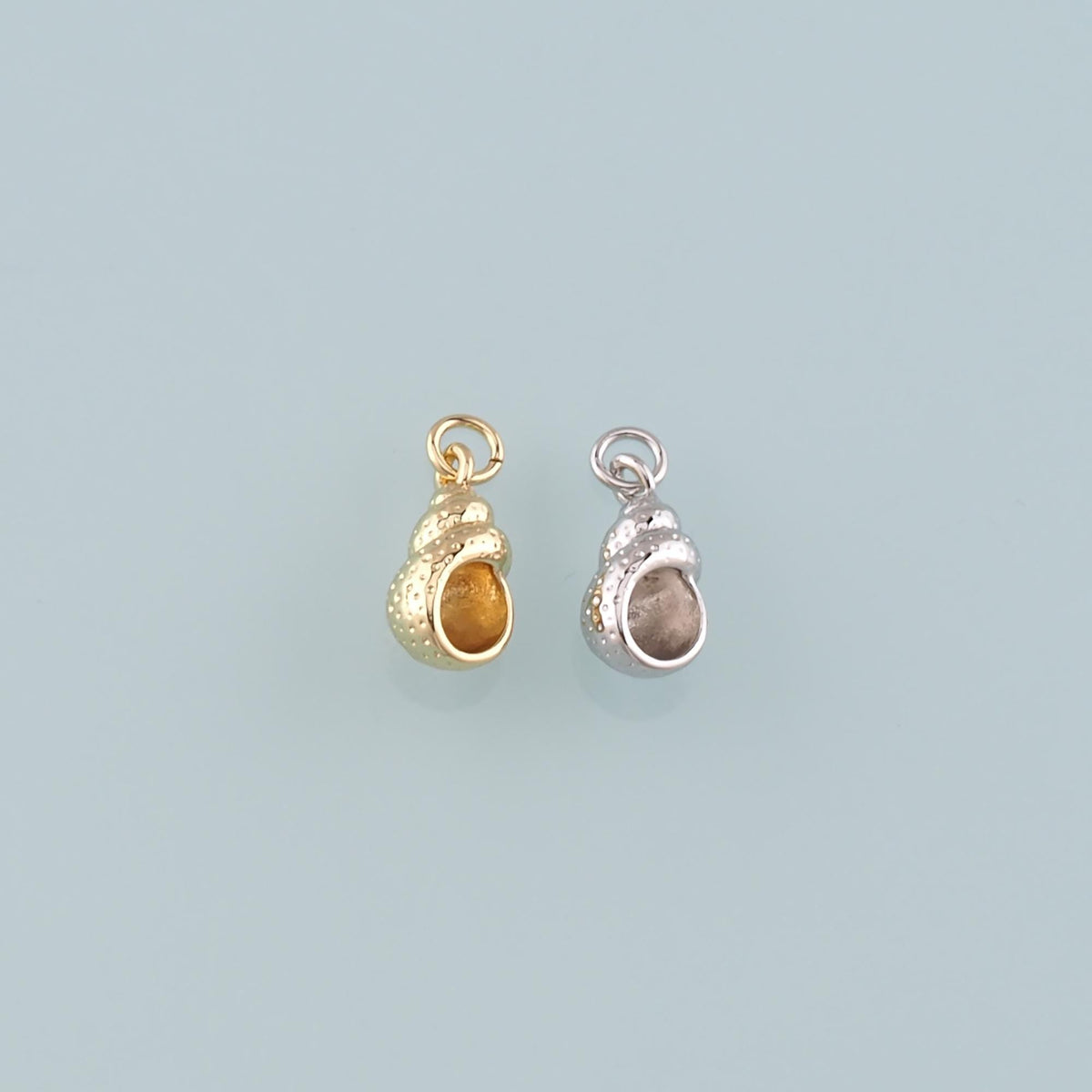 Gold Conch Charms,18K Gold Filled Shell Pendant,Conch Shell Charm Bracelet Necklace for DIY Jewelry Making Supply