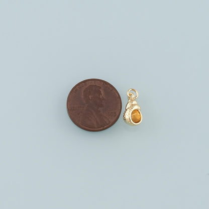 Gold Conch Charms,18K Gold Filled Shell Pendant,Conch Shell Charm Bracelet Necklace for DIY Jewelry Making Supply