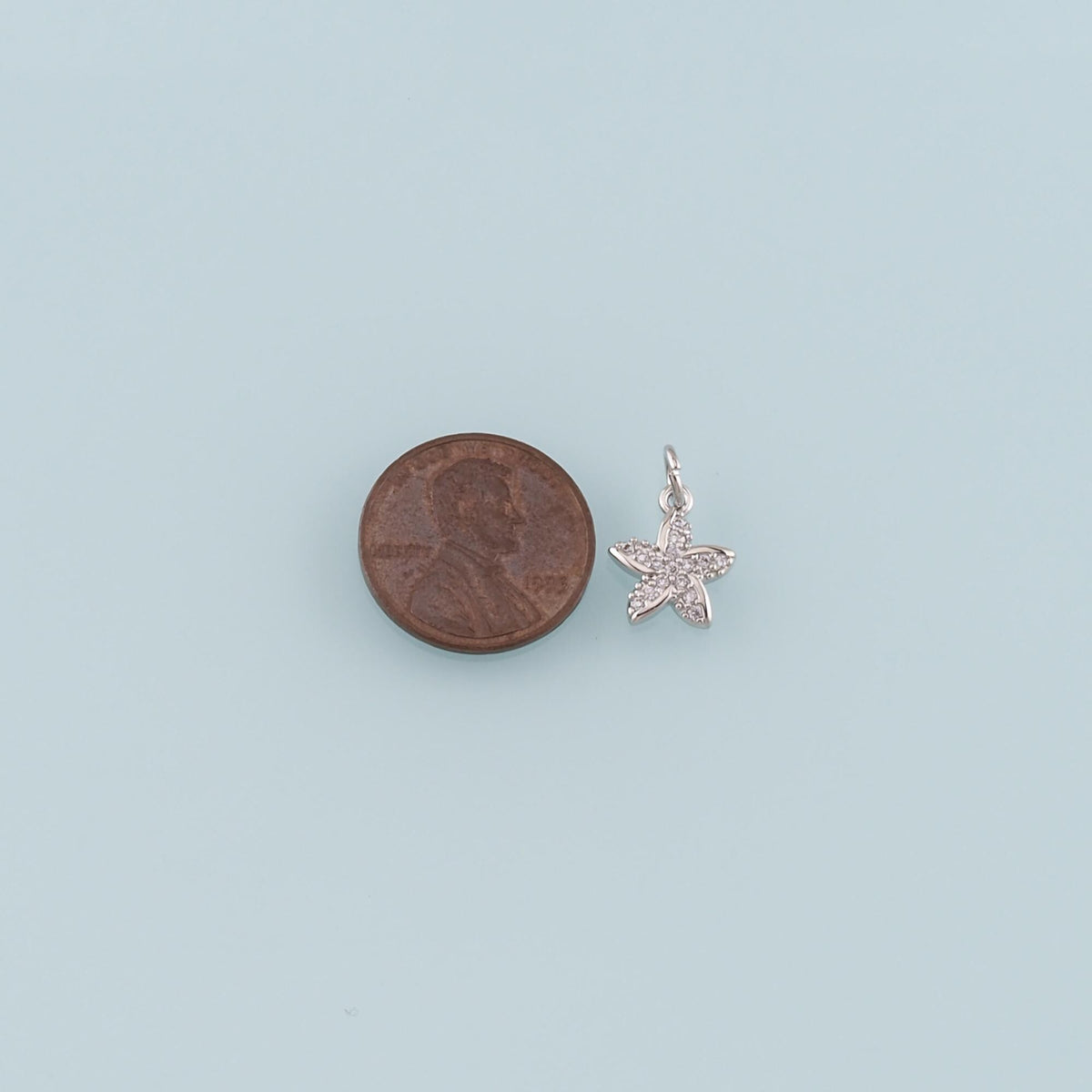 18K Gold Filled Cubic Zirconia Star Charm Pendant for Jewelry Making