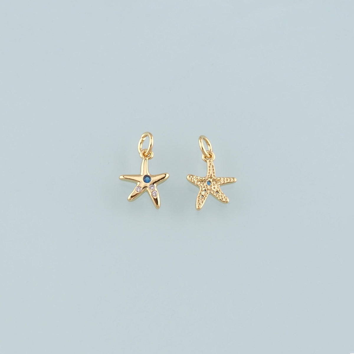 18K Gold Filled Star CZ Charm Pendant for Jewelry Making