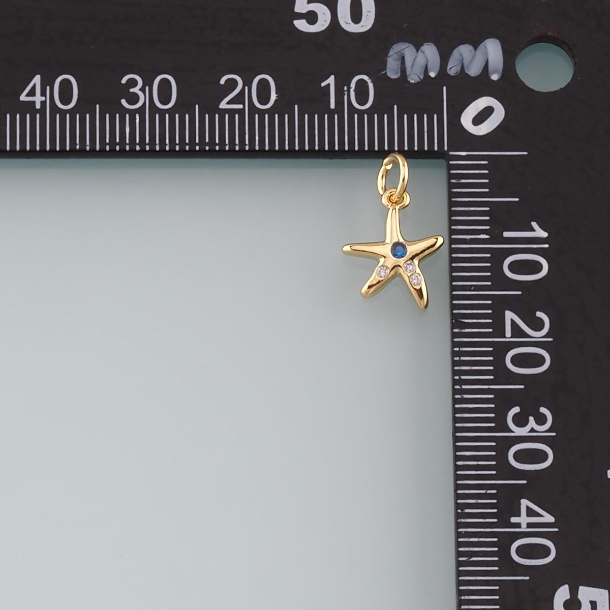 18K Gold Filled Star CZ Charm Pendant for Jewelry Making