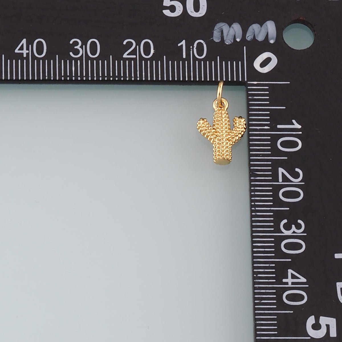 Gold Cactus Charms,18K Gold Filled Cactus Pendant,Desert Charm Bracelet Necklace for DIY Jewelry Making Supply
