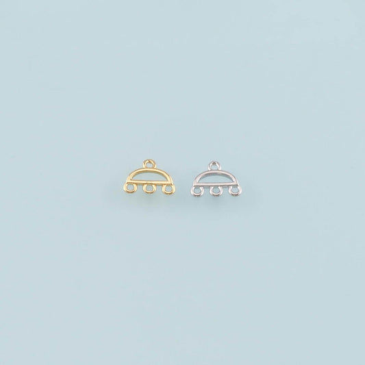 18K Gold Filled Geometry Pendant,Geometry Charm Bracelet Necklace for DIY Jewelry Making Supply
