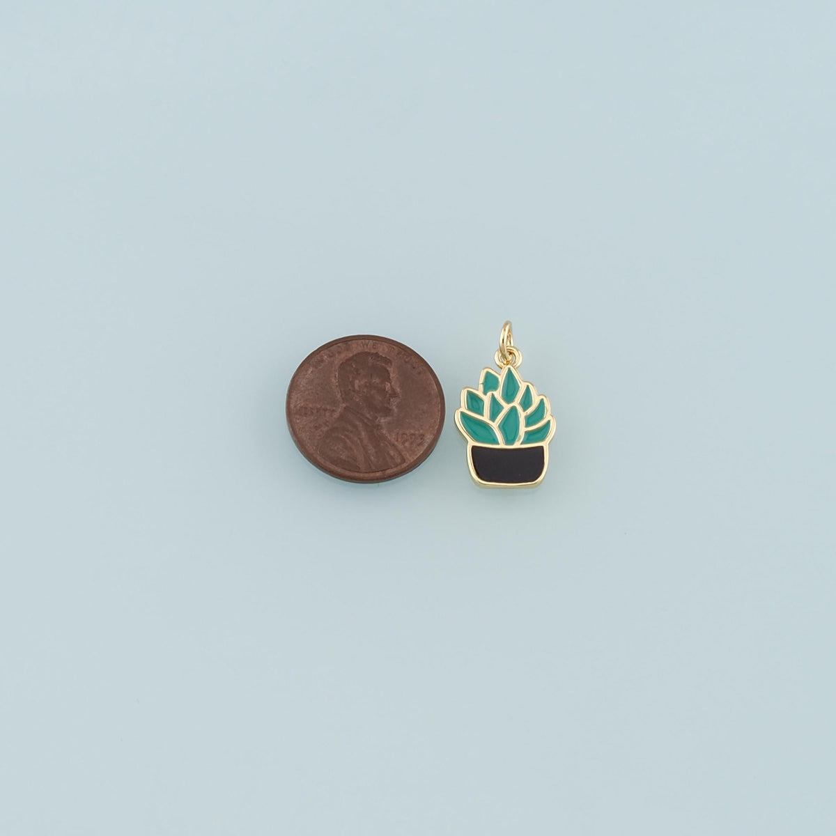 18K Gold Filled Hand Enamel Charm Pendant for Jewelry Making