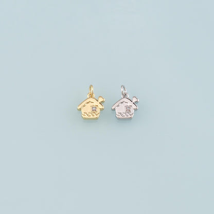 18K Gold Filled Cubic Zirconia Charm Pendant for Jewelry Making