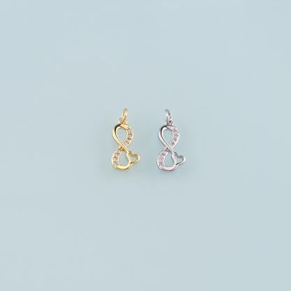 18K Gold Filled Hand CZ Charm Pendant for Jewelry Making