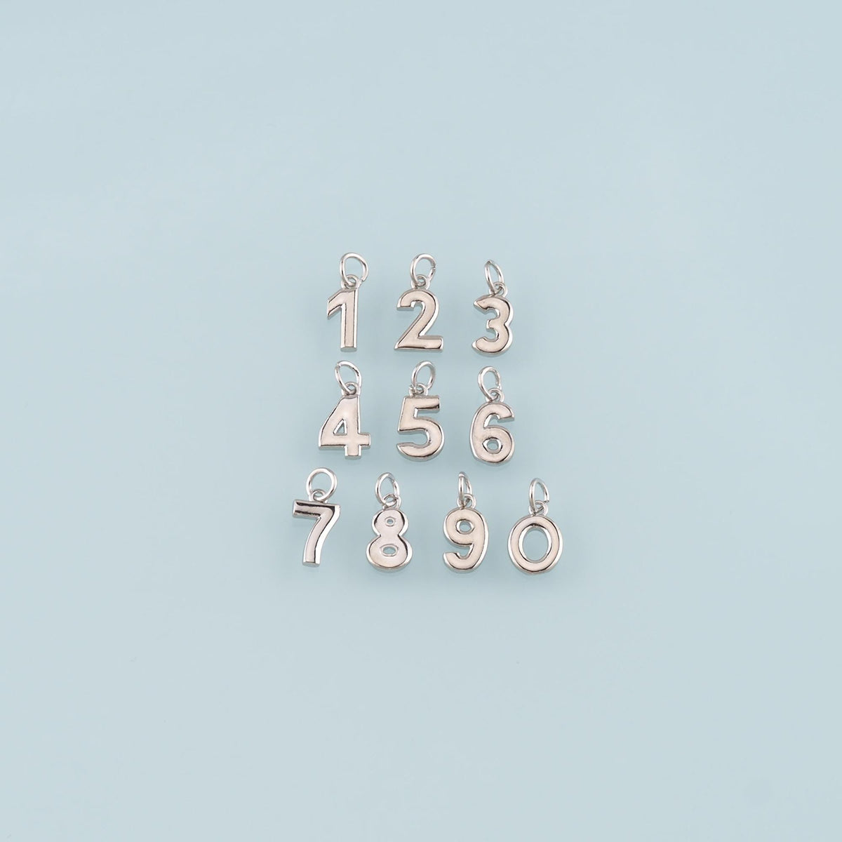 18K Gold Filled Number Pendant,Dainty Number Charm Bracelet Necklace for DIY Jewelry Making Supply