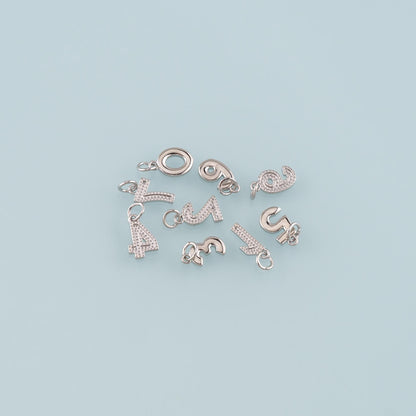 18K Gold Filled Number Pendant,Dainty Number Charm Bracelet Necklace for DIY Jewelry Making Supply